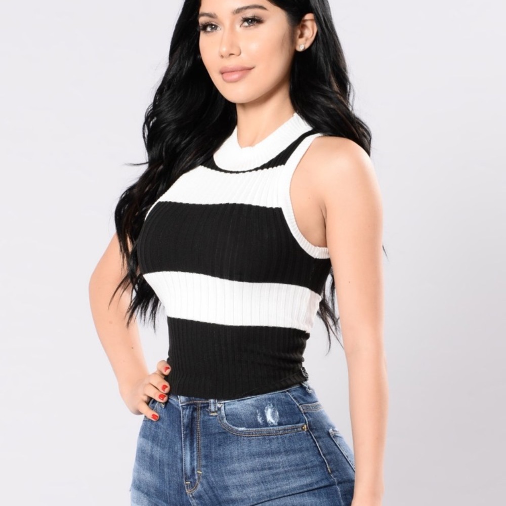 Striped crop top